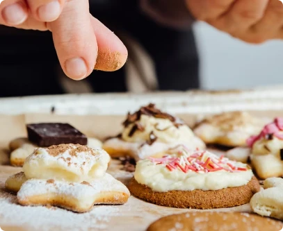 Doces artesanais preparados para experiências gastronômicas